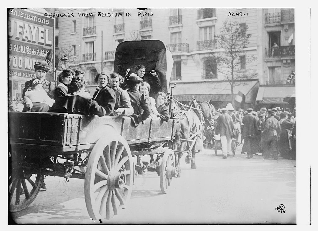 Belgian refugees in Paris in 1914