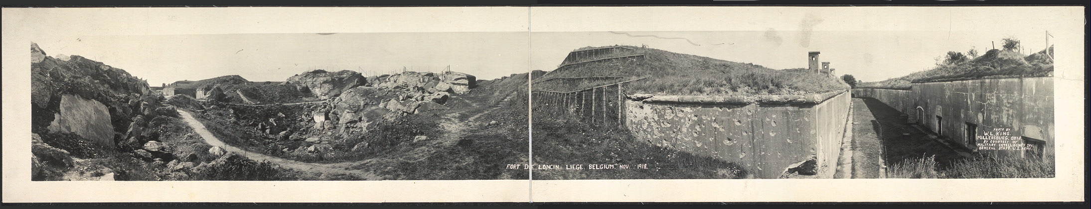Fort de Loncin in Liège after the First World War