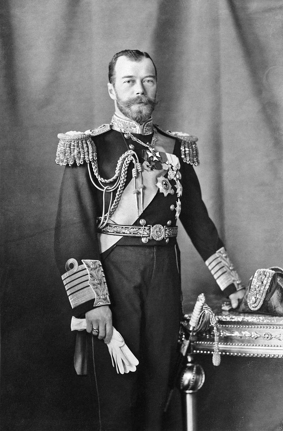 Portrait of Tsar Nicholas II in military dress